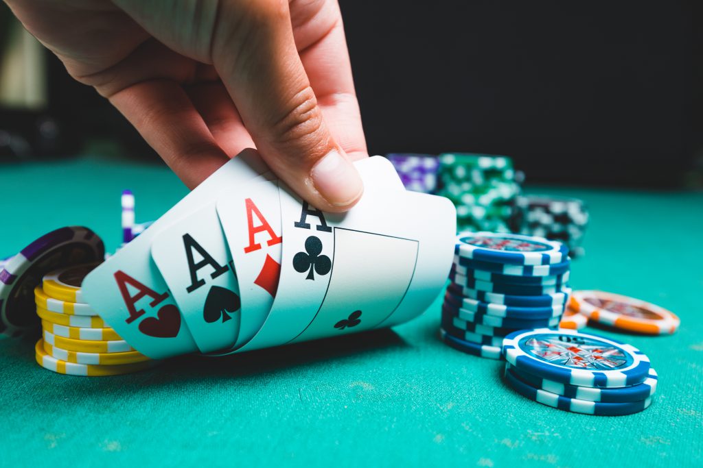 Poker chips and cards