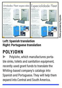 PolyJohn catalogs translated into Spanish and Portuguese