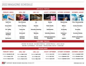 2022 Northwest Indiana Business Magazine calendar