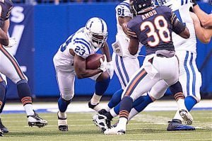 “GREAT LEADERSHIP” At age 32, Frank Gore of the Indianapolis Colts is willing to do whatever he’s asked to do.