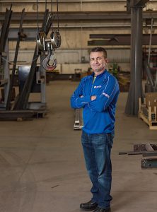 “‘SERVICE’ IS IN OUR NAME” Tom Schmidt is founder and president of Elkhart-based Hoosier Crane Service Co.