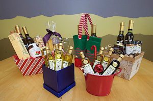 TASTY OLIVE OIL CO. Oils of many varieties, plus vinegars and specialty products to fill a gift basket.