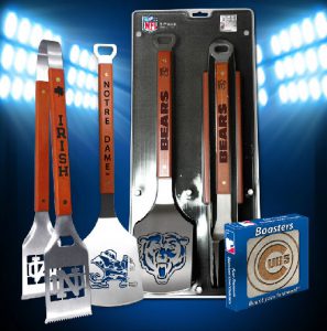 PERFECT FOR TAILGATING Sportula Products of Warsaw makes spatulas carrying the logos of sports teams.