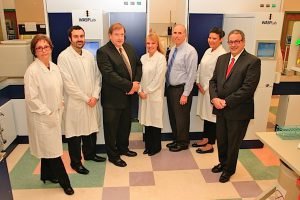 “WOW MOMENT” PCL Alverno introduced total microbiology automation, revolutionizing the delivery of lab results to patients and physicians. Pictured are Heidi Sullivan, Ricky Tants, Dale Kahn, Cynthia Keyak, Bernie Henry, Cris Ornelas and Sam Terese.