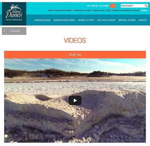 SHELF ICE A donated video drew crowds of visitors to Indiana Dunes State Park in the off-season.