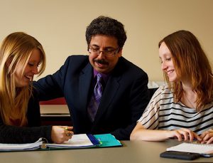 BEST UNIVERSITY TO OBTAIN AN MBA Indiana University Northwest, Gary. Pictured here is Subir Bandyopadhyay, professor of marketing, collaborating with students.