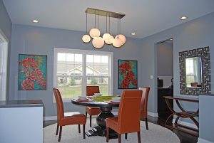 BUILDING IN THE LUXURIES Some execs choose formal dining rooms, and many want hardwood floors, fireplaces and vaulted ceilings, according to Rachel Randall of Phillippe Builders.