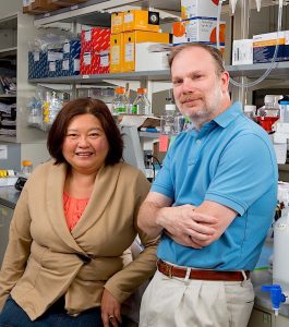 NOTRE DAME RESEARCH EXPERTISE Mayland Chang is conducting a five-year study of wound healing in diabetics, while Jeff Schorey is working on a diagnostic test for tuberculosis.