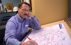 ON THE DRAWING BOARD President Pat Pasterick leads Design Collaborative in Fort Wayne.
