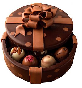 EDIBLE BOX Truffles from DeBrand Fine Chocolates.