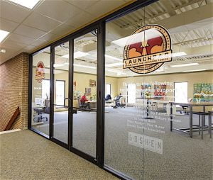 “A FUN, PRODUCTIVE WORK ENVIRONMENT” Businesses sharing space at LaunchPad work both individually and collaboratively.