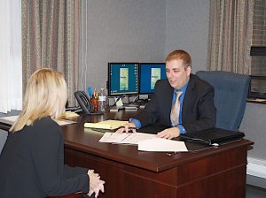 “WE WILL ASK A LOT OF QUESTIONS,” says Brian Rusin, vice president and business banking manager at Peoples Bank, underscoring the “need to build a relationship and become a trusted adviser.”