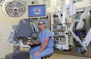 GOING BEYOND LAPAROSCOPY Douglas Dedelow, DO, with St. Mary Medical Center, says robotic surgical techniques allow more surgeons to accomplish more things.