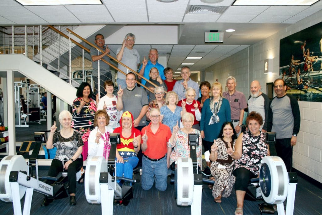 Community Hospital Fitness Pointe indoor rowing team